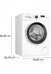 BOSCH Skalbimo ma&scaron;ina serija 2 &raquo;WGE0240V&laquo; 7 kg 1400 U/min Active Water Plus Zeiterparnis durch treniruoklis Perfect LED ekranas