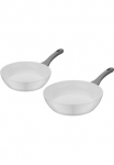 GSW Keptuvių rinkinys &raquo;Fiona&laquo; Aliumininis rinkinys je 1 keptuvė &Oslash; 24/28 cm H: 68/73 cm - 23/37 l 2 Stk. dalys wei&szlig; kratzfeste ILAG&reg; CERAMIC-Veredelung Indukcinė