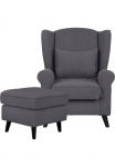 Home affaire Fotelis &raquo;Ohrensessel CHISTELLE patogi su Polsterhocker&laquo; su Wellenunterfederung Ma&szlig;e: B/T/H: 81/87/99 cm