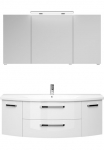 Saphir Vonios kambario baldų komplektas &raquo;Serie 4010 2 vnt. rinkinys Keramik-Waschtisch su LED-Spiegelschrank&laquo; rinkinys