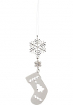 Creativ deco Baumbehang &raquo;Schneeflocke & kojinės Weihnachtsdeko Christbaumschmuck&laquo; su liebevollen detalės
