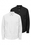 ONLY & SONS Mar&scaron;kiniai ilgomis rankovėmis &raquo;ONSFLORIAN LIFE LS POPLIN Palaidinė 2- PACK&laquo; Rinkinys 2 Stk.