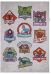Komar Sienos lipdukai &raquo;Avengers Classic Badges - Gr&ouml;&szlig;e 50 x 70 cm&laquo; selbstklebend Sienų lipdukai vaikų kambario baldų komplektas