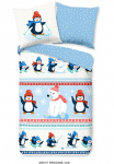 good morning Vaiki&scaron;ka patalynė &raquo;Penguins&laquo; 2 Stk. Biber 135x200 Warm &scaron;velnus Wendeoptik Užtrauktukas Winter Kind