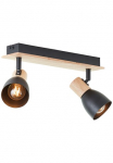 Brilliant Lubinis &scaron;viestuvas &raquo;Daintree&laquo; E14 plotis 37 cm E14 Metall/Holz schwarz/natur