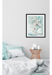 queence Paveikslas &raquo;Balou&laquo; Abstrakt | Marmor 1 Stk. dalys HD Premium Poster-Druck ir Holzrahmen