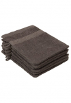OTTO home Waschhandschuh &raquo;Juna 6 &Scaron;luostė-pir&scaron;tinė 16x21 100% medvilnė rinkinys ir kaip Serie&laquo; Handtuch-Set su sieninių tapetų juosta Rankų rank&scaron;luostis in Uni-Farben &scaron;velnus