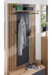HBZ Prie&scaron;kambario kabykla &raquo;Lagos in Anthrazit BxHxT 80x150x28 cm&laquo; 1 Stk. dalys kabykla su 1 Kepurių kabykla 1 I&scaron;traukiama pakaba 2 Kabliukas