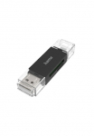 Hama Speicherkartenleser &raquo;Ham USB-Kartenleser OTG USB-A + Micro-USB USB laikmena 2.0 SD/microSD&laquo;