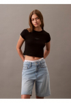 Calvin Klein Jeans Calvin KLEIN Džinsai Mar&scaron;kinėliai &raquo;MONOGRAM BABY TEE&laquo; Mar&scaron;kinėliai apvalia i&scaron;kirpte taillenlang