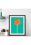 queence Paveikslas &raquo;Lollipop&laquo; Foto | Kunst | Lebensmittel | S&uuml;&szlig;igkeiten | S&uuml;&szlig;speisen 1 Stk. dalys HD Premium Poster-Druck ir Holzrahmen