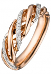 JOBO Žiedas su deimantais 585 Ros&eacute;gold bicolor su 36 Diamanten