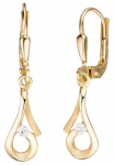 JOBO Pora auskarai 333 Gold su Zirkonia