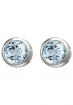 JOBO Pora auskarai 925 Silber su Blautopas
