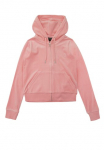 Juicy Couture Kapuzennickijacke &raquo;ROBERTSON bliuzonas Damen&laquo; su gobtuvas Sportinis bliuzonas Moterims Bliuzonas su gobtuvas veliūras su blizgiu papuo&scaron;imu Sale