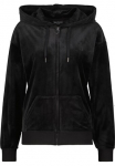 Juicy Couture Kapuzennickijacke &raquo;HALAN Oversize tipo bliuzonas Damen&laquo; su gobtuvas Sportinis bliuzonas Moterims Bliuzonas su gobtuvas veliūras apvadas Sale