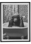 Creativ home Paveikslas su grotelės &raquo;Leinwandbild Affe in Badewanne&laquo; 1 Stk. dalys su grotelės