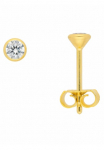 Adelia&acute;s Pora auskarai &raquo;Damen 585 Gold auskarai auskarai su Zirkonia &Oslash; 35 mm&laquo; su Zirkonia Goldschmuck dėl Moterims