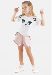 Denokids Laisvalaikio kostiumas &raquo;White Cat&laquo; 2 dalys su niedlichem Tiergesicht