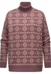 Ragwear Megztinis stačia apykakle &raquo;Danika Organic&laquo; Moterims megztinis su winterlichem Muster-Print