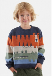 Denokids Megztinis apvalia i&scaron;kirpte &raquo;Animals&laquo; 1 Stk. im Farbblock-Look