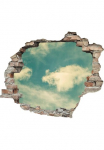 queence Sienos lipdukai &raquo;Wolken&laquo; Sienų lipdukai paveikslas selbstklebend 3D Wanddurchbruch