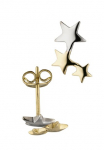 JOBO Pora auskarai &raquo;Stern-Ohrringe&laquo; 333 Gold bicolor
