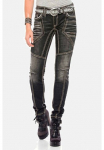 Cipo & Baxx Siauri džinsai &raquo;Jeans&laquo; su extravagantem Nahtdesign WD382