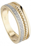 JOBO Žiedas &raquo;Ring su 17 Zirkonia&laquo; 333 Gold bicolor