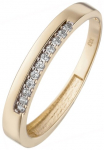 JOBO Žiedas 333 Gold bicolor su 11 Zirkonia