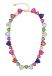 COLLEZIONE ALESSANDRO Grandinėlė su pakabukas &raquo;Heartshine&laquo; su žvilgantis Glasherzen