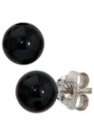 JOBO Pora auskarai ovali 925 Silber su Onyx