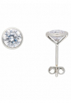 Adelia&acute;s Pora auskarai &raquo;Damen 333 Wei&szlig;gold auskarai auskarai su Zirkonia &Oslash; 6 mm&laquo; su Zirkonia Wei&szlig;goldschmuck dėl Moterims