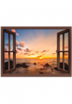 Artland Paveikslas &raquo;Fensterblick Sonnenuntergang ant Meer&laquo; Fensterblick 1 Stk. dalys kaip Alubild Paveikslas ant drobės in verschied. dydžiai