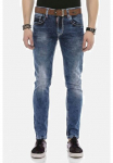 Cipo & Baxx Džinsai su 5 ki&scaron;enėmis &raquo;DENIM&laquo; subtilus Džinsai in klaiskinio stiliaus Design CD588