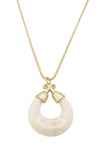 COLLEZIONE ALESSANDRO Grandinėlė su pakabukas &raquo;Marble Glow&laquo; altgold su marmoriertem pakabukas