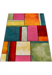 Paco Home Kilimas &raquo;Brilliance 661&laquo; rechteckig 18 mm auk&scaron;tis Trumpo plauko kilimas moderni 3D-Patchwork Design