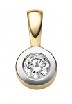 Adelia&acute;s Pakabukas &raquo;Damen 585 Gold pakabukas su deimantas Brillant &Oslash; 6 mm&laquo; su deimantas / Brillant dėl Moterims