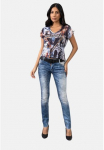 Cipo & Baxx Siauri džinsai &raquo;Jeans&laquo; im Used-Look WD443