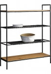 SalesFever Lentyna knygoms &raquo;York Design-Regal dėl stilvolle Ordnung&laquo; Mattschwarze Polyrattan lentyna - stilius trifft Funktionalit&auml;t