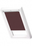 VELUX Verdunklungsrollo &raquo;DKL 4559SWL Farbe: rehbraun&laquo; verdunkelnd be Bohren in F&uuml;hrungsschienen wei&szlig;e F&uuml;hrungsschienen & Rankena