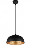 REALITY Leuchten REALITY Ap&scaron;vietimas pakabinamas &scaron;viestuvas &raquo;Punch&laquo; E27 1 Stk. warmwei&szlig; - kaltwei&szlig; Industrie-Look su Doppelschirm schwarz-gold exkl 1xE27 max 40W