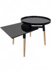 Kayoom Pristatomas stalas &raquo;Butler 320 attraktiver Beistelltisch&laquo; 1 Stk. dalys skersmuo runde Platte: ca. 495 / Eckige Platte: 40 x 40 cm