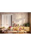 living walls Tapetai &raquo;Stories of Life florale Tapetai su Bl&auml;ttern Beige Gold&laquo; Wald | botanisch | floral lengvai strukturiert Metallictapete dėl Wohnzimmer ir miegamojo kambario baldai Tapeten Wohnzimmer Flur