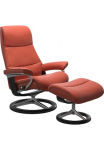 Stressless&reg; Atpalaiduojanti kėdė &raquo;View&laquo; rinkinys Atpalaiduojanti kėdė su Kojų kėdutė su Signature Base Gr&ouml;&szlig;e MGestell juoda spalva