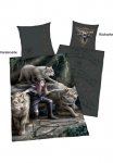 Anne Stokes Patalynės užvalkalai &raquo;&laquo; su puikus Wolf Motiv