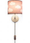 Paco Home Sieninis &scaron;viestuvas &raquo;Luca Cosmo&laquo; E14 vaikų kambario baldų komplektas Sieninis &scaron;viestuvas Kind Vaiki&scaron;kas &scaron;viestuvas Wolken Himmel su Stecker
