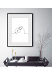 queence Paveikslas &raquo;Alicia&laquo; naminiai gyvūnai | Kunst | Modern | Schwarz-Wei&szlig; 1 Stk. dalys HD Premium Poster-Druck ir Holzrahmen
