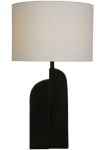 Searchlight Stalinis &scaron;viestuvas &raquo;Perth 1Lt Table Lamp matinis Black Resin & White Linen Shade&laquo; E27 1 Stk.