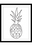 queence Paveikslas &raquo;Juliane&laquo; Abstrakt | Ananas | Kunst | Obst | Schwarz-Wei&szlig; gerahmt Ananas
